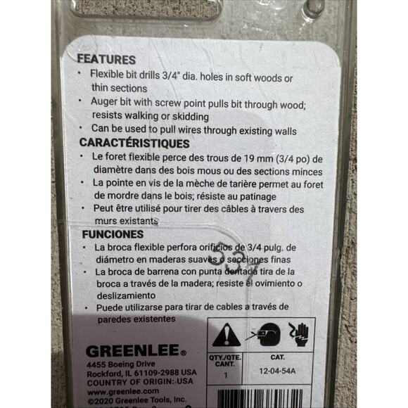 Greenlee 12-04-54A D'Versibit Auger Bit, 3/4" Hole Size, 54" Length #832 {FF} - Picture 9 of 9